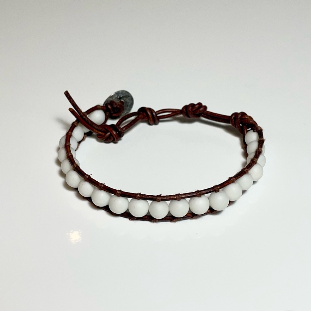 Da Costa howlite single wrap bracelet